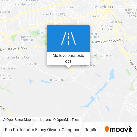 Rua Professora Fanny Olivieri mapa