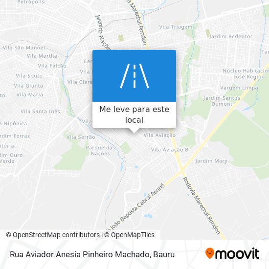 Rua Aviador Anesia Pinheiro Machado mapa
