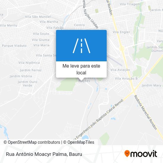 Rua Antônio Moacyr Palma mapa