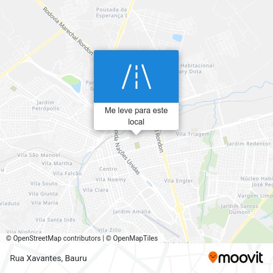 Rua Xavantes mapa