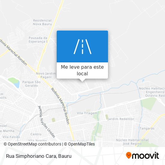 Rua Simphoriano Cara mapa