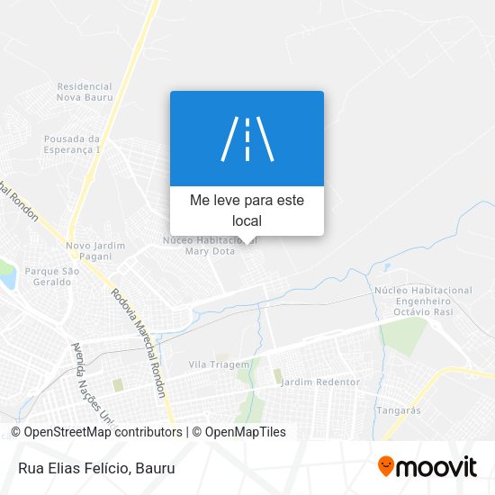 Rua Elias Felício mapa
