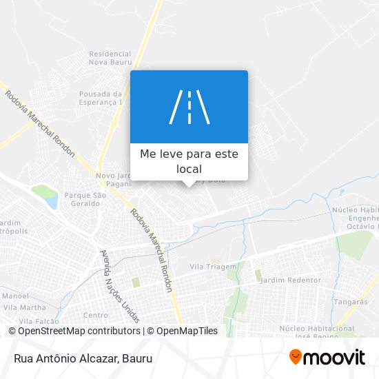 Rua Antônio Alcazar mapa