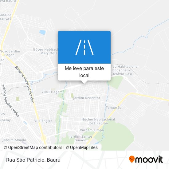 Rua São Patrício mapa