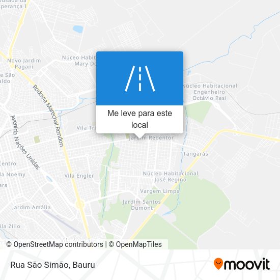 Rua São Simão mapa