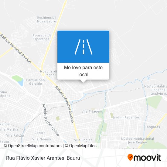 Rua Flávio Xavier Arantes mapa