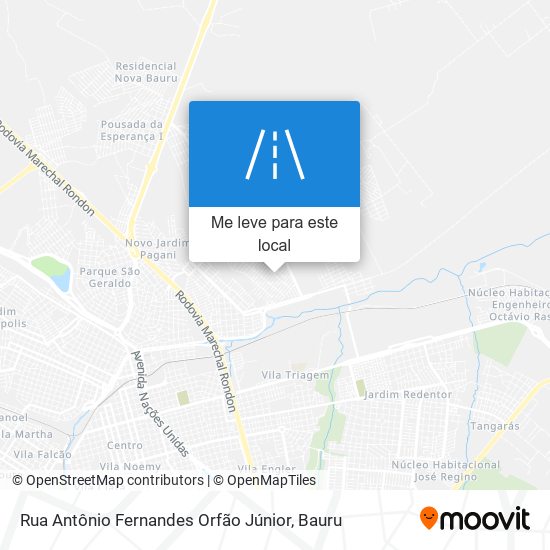 Rua Antônio Fernandes Orfão Júnior mapa