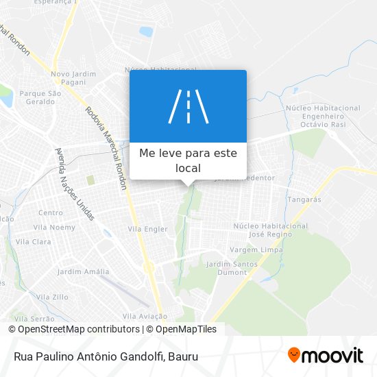 Rua Paulino Antônio Gandolfi mapa