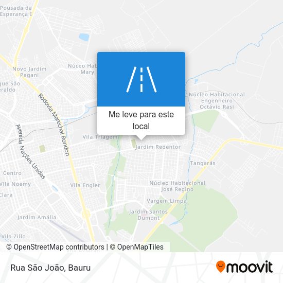 Rua São João mapa