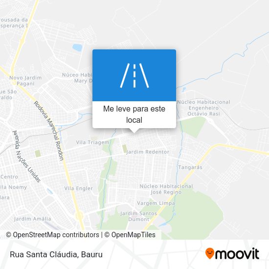 Rua Santa Cláudia mapa