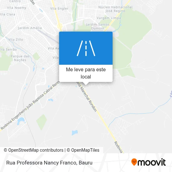 Rua Professora Nancy Franco mapa