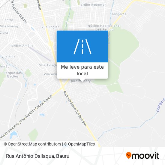 Rua Antônio Dallaqua mapa
