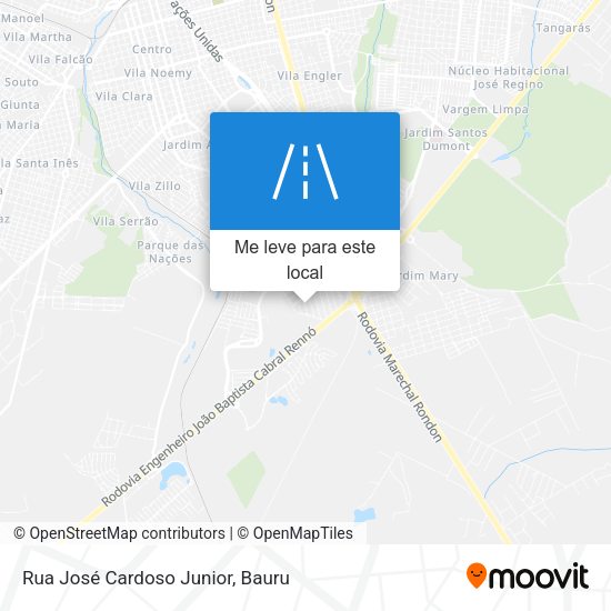 Rua José Cardoso Junior mapa
