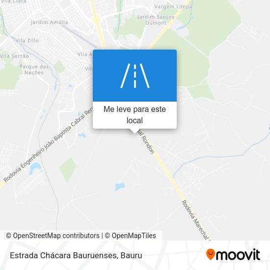 Estrada Chácara Bauruenses mapa