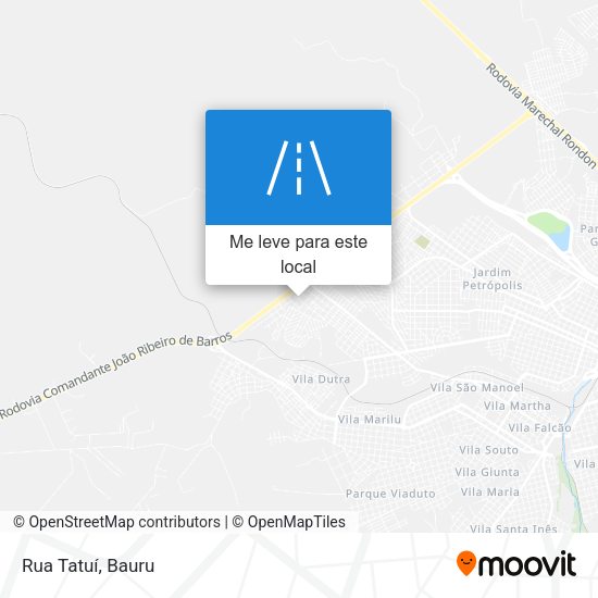 Rua Tatuí mapa