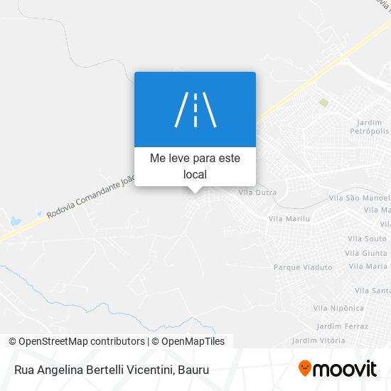 Rua Angelina Bertelli Vicentini mapa