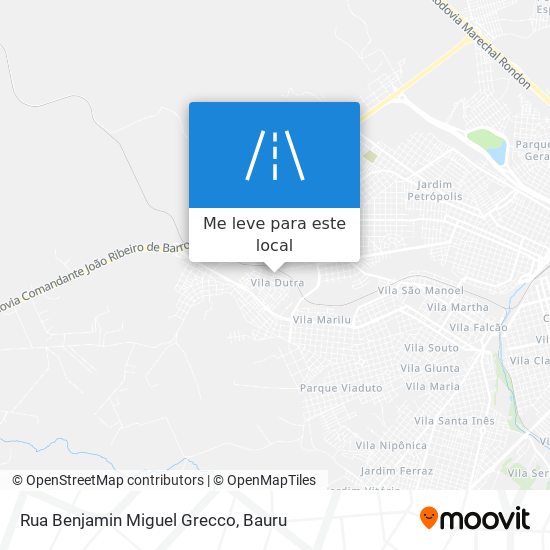 Rua Benjamin Miguel Grecco mapa