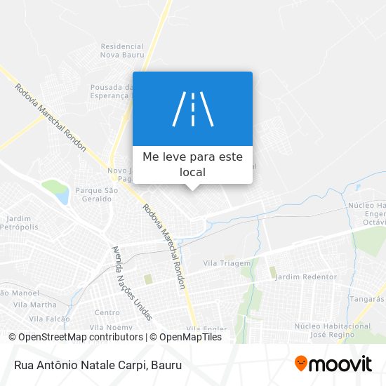 Rua Antônio Natale Carpi mapa