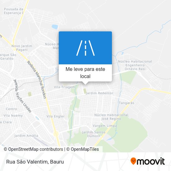 Rua São Valentim mapa