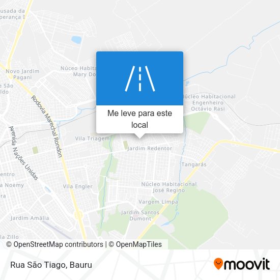 Rua São Tiago mapa