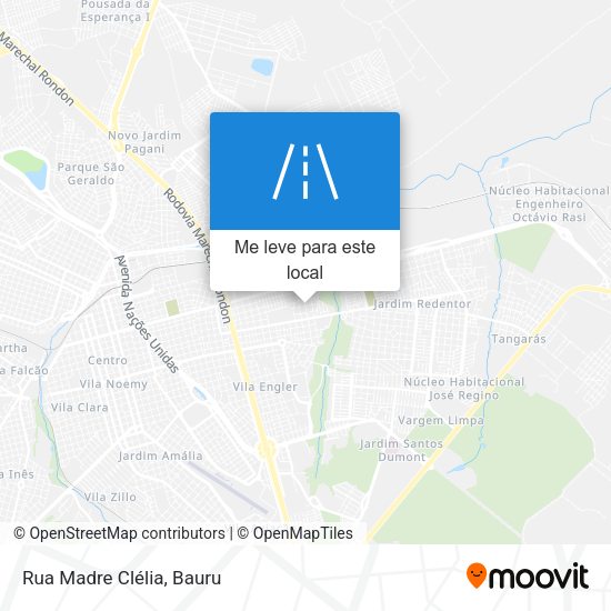 Rua Madre Clélia mapa