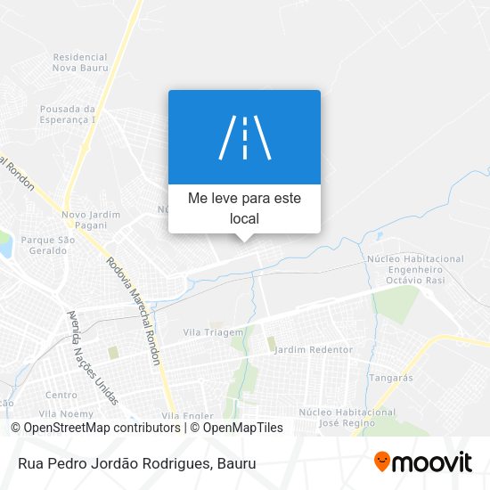 Rua Pedro Jordão Rodrigues mapa