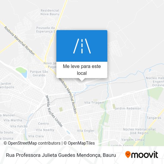 Rua Professora Julieta Guedes Mendonça mapa