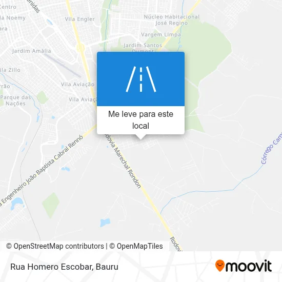 Rua Homero Escobar mapa