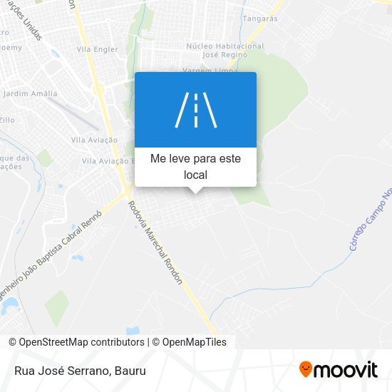 Rua José Serrano mapa