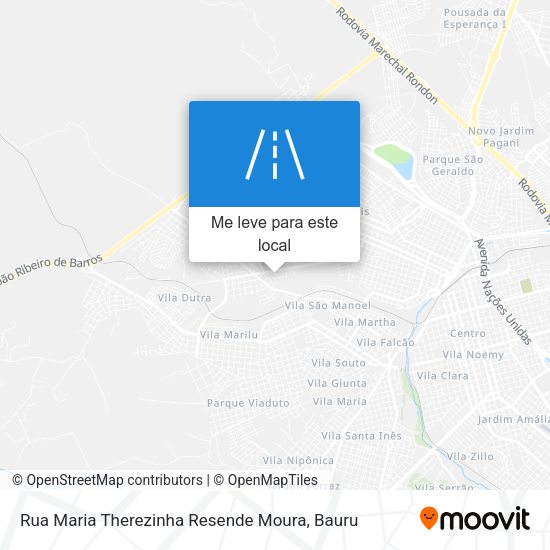 Rua Maria Therezinha Resende Moura mapa