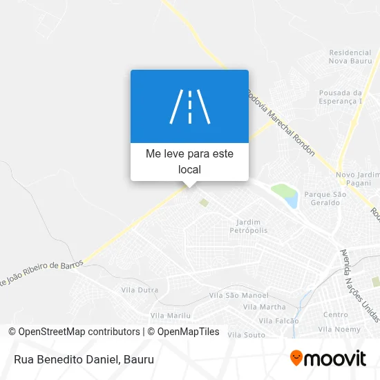 Rua Benedito Daniel mapa
