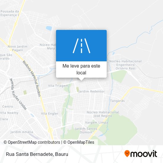 Rua Santa Bernadete mapa