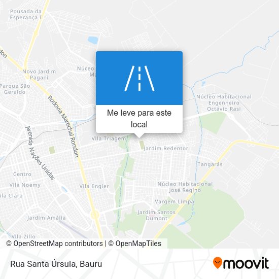 Rua Santa Úrsula mapa