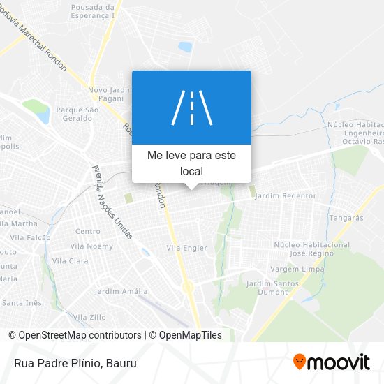 Rua Padre Plínio mapa