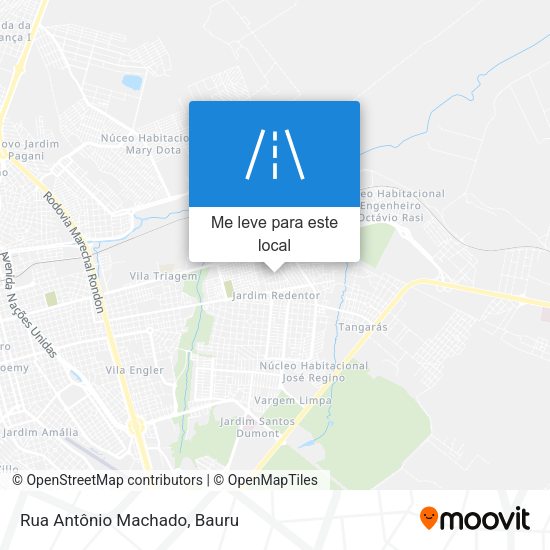Rua Antônio Machado mapa