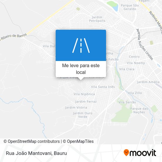 Rua João Mantovani mapa