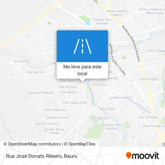 Rua José Donato Ribeiro mapa