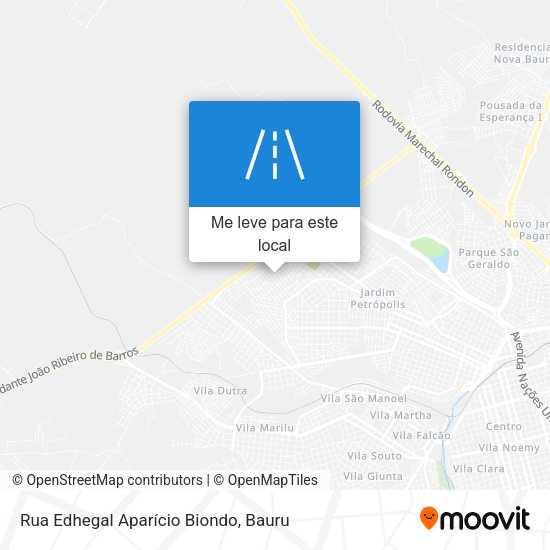 Rua Edhegal Aparício Biondo mapa