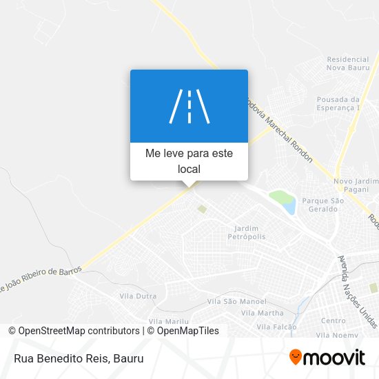 Rua Benedito Reis mapa