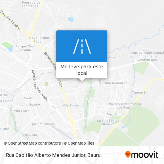Rua Capitão Alberto Mendes Junior mapa