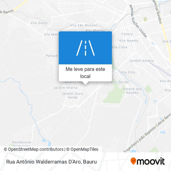 Rua Antônio Walderramas D'Aro mapa