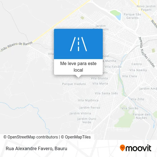 Rua Alexandre Favero mapa
