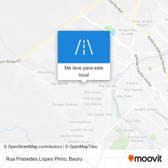 Rua Praxedes Lopes Pinto mapa
