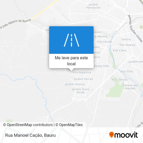 Rua Manoel Cação mapa
