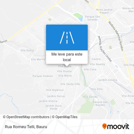 Rua Romeu Telli mapa