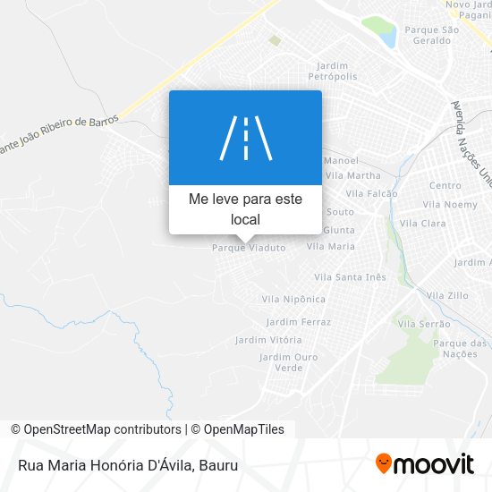 Rua Maria Honória D'Ávila mapa