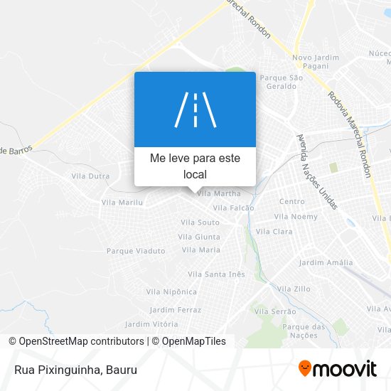 Rua Pixinguinha mapa