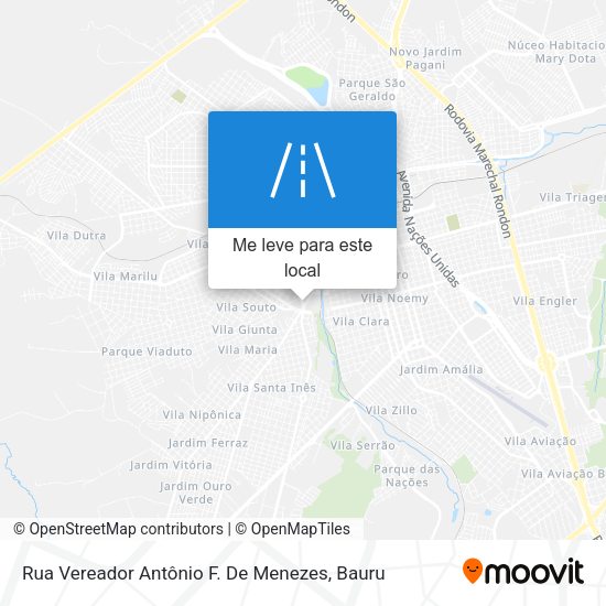 Rua Vereador Antônio F. De Menezes mapa