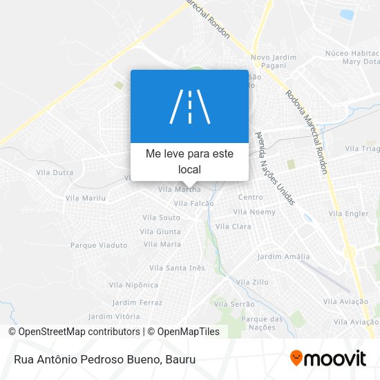Rua Antônio Pedroso Bueno mapa