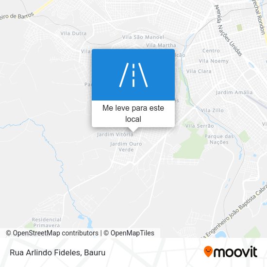 Rua Arlindo Fideles mapa